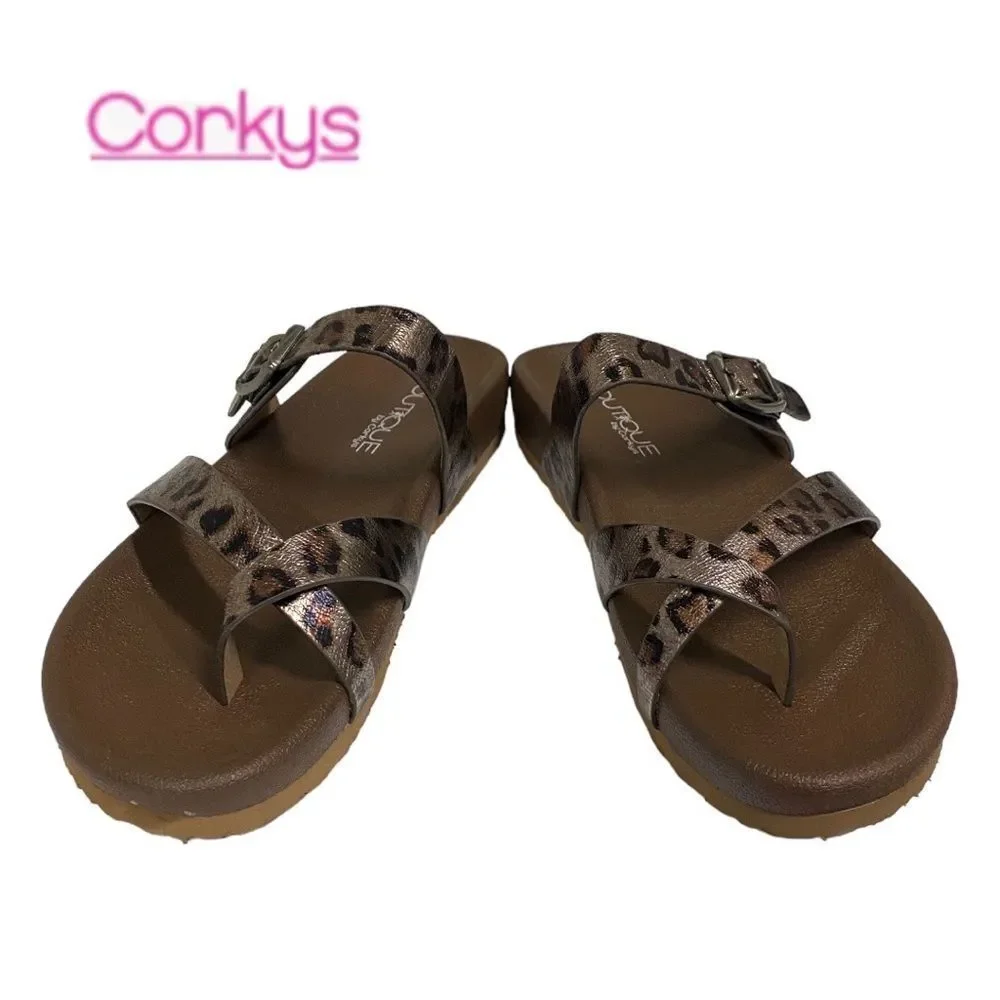 Boutique by Corky's Santa Ana Cheetah Slide Sadnals NEW 11 - Picture 3 of 6